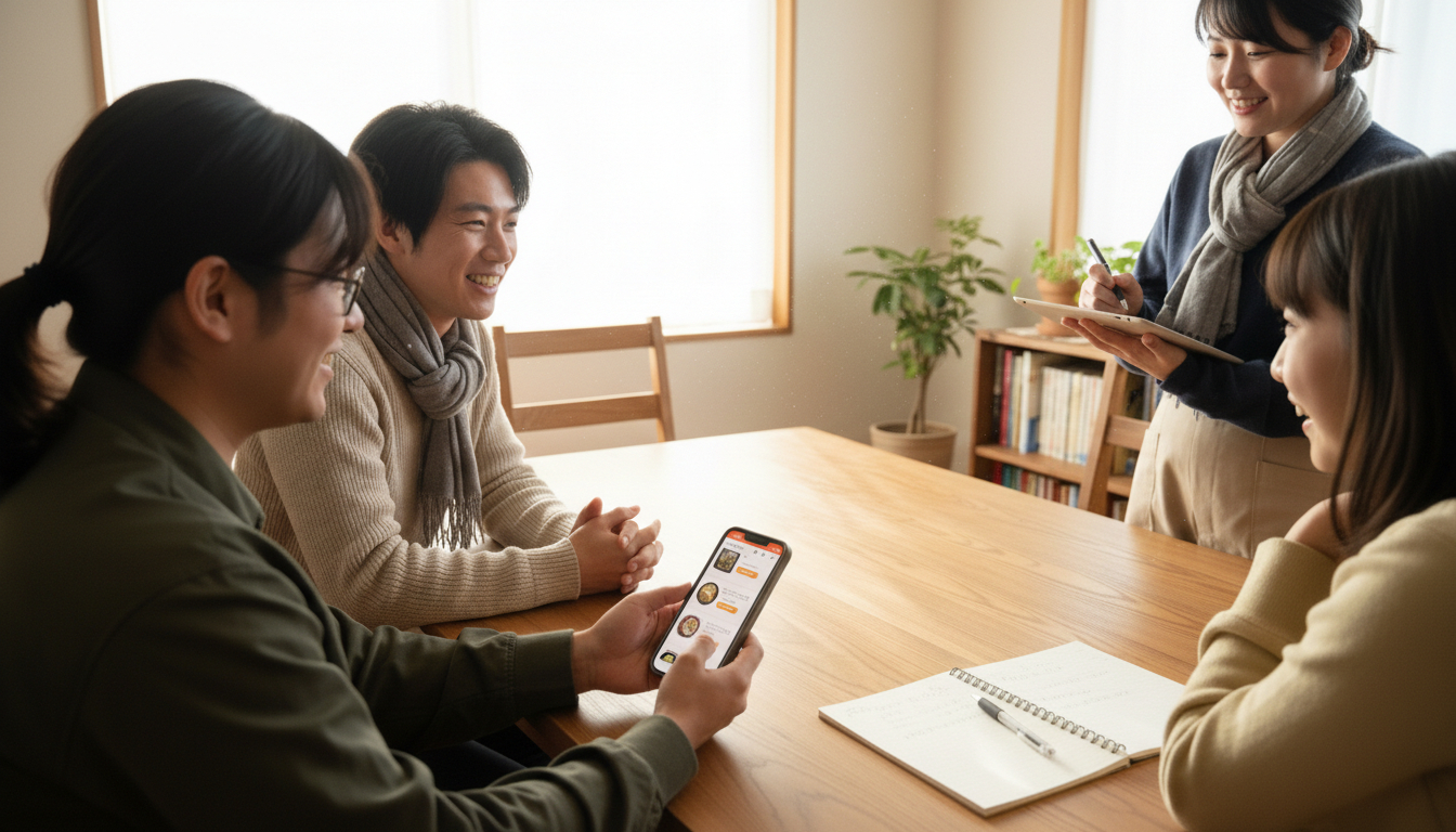 お昼の注文など日常の風景